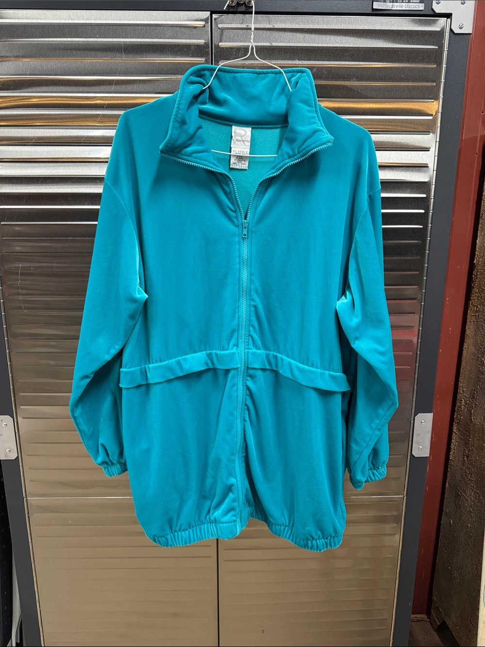 Roaman's Teal Zip-Front Jacket